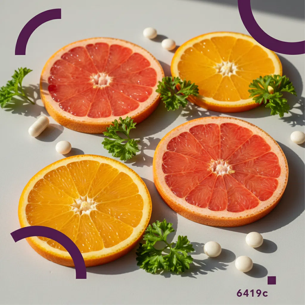 Vitaminen en mineralen voor dagelijks welzijn - citrus en verse ingrediënten